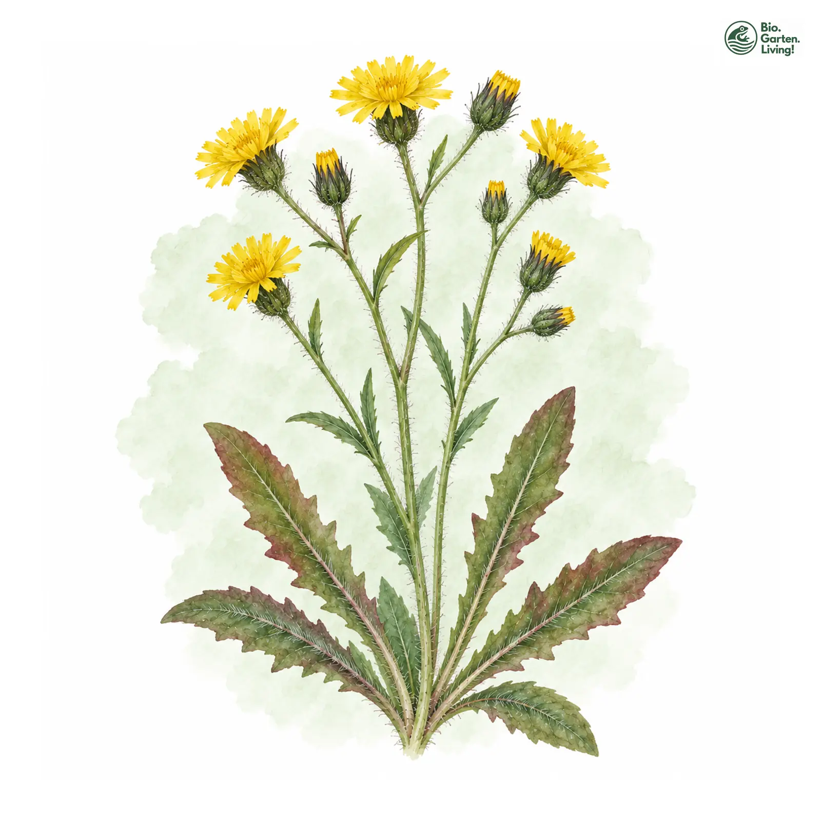 Aquarellzeichnung: Swantevitius-Habichtskraut (Hieracium swantevitii)