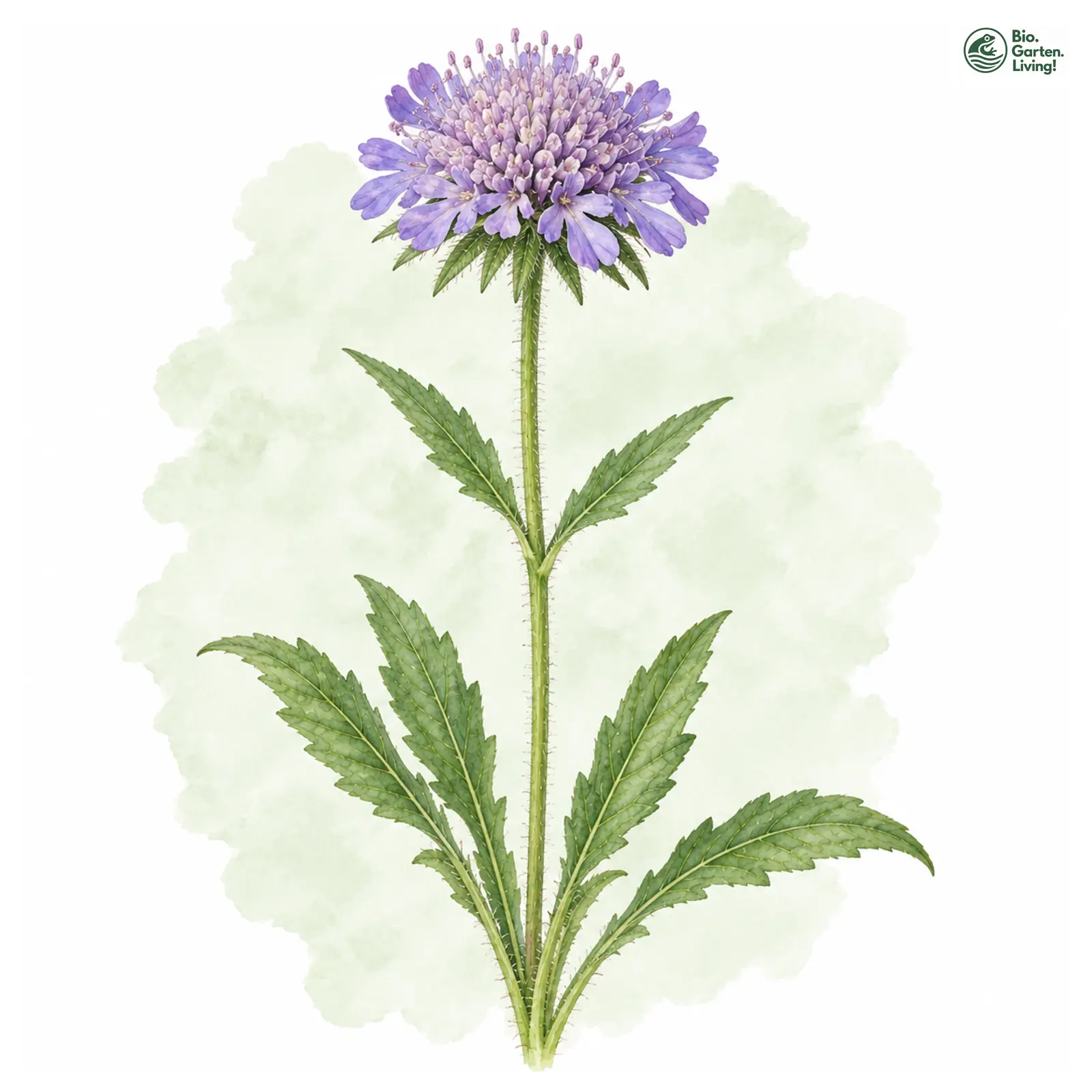 Aquarellzeichnung: Wald-Witwenblume (I. E. S.) (Knautia maxima (im engeren Sinne))