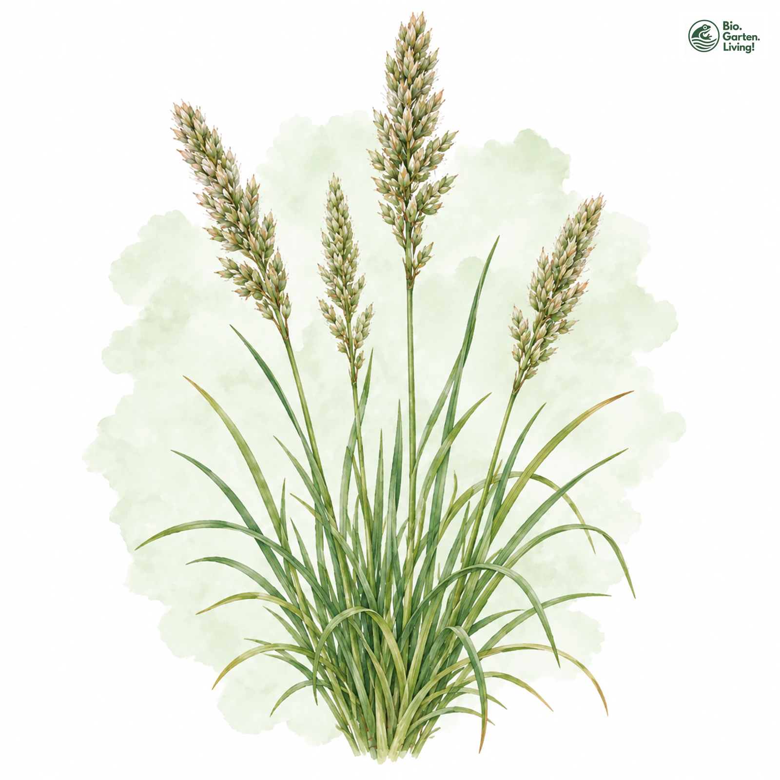 Aquarellzeichnung: Zierliches Schillergras (Koeleria macrantha)