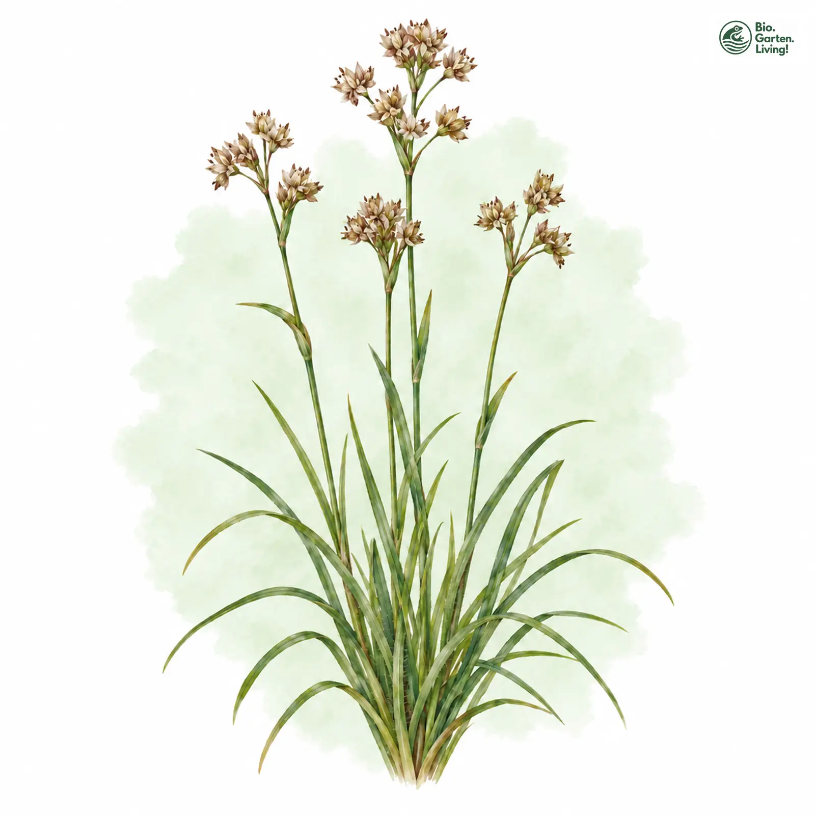 Aquarellzeichnung: Vielblütige Hainsimse (Luzula multiflora (im engeren Sinne))