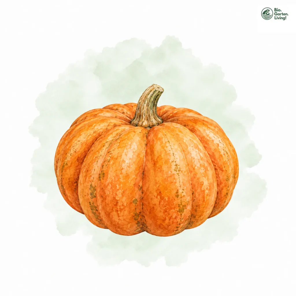 Aquarellillustration von Kürbis (Cucurbita spp.)
