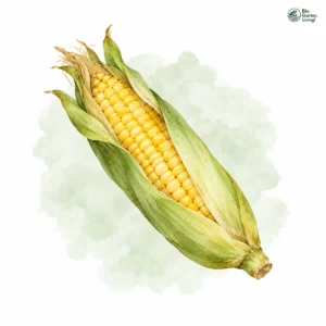 Aquarellillustration von Mais (Zea mays)