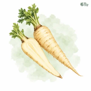 Aquarellillustration von Pastinaken (Pastinaca sativa)
