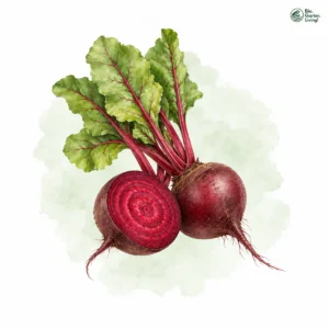 Aquarellillustration von Rote Bete (Beta vulgaris subsp. vulgaris)