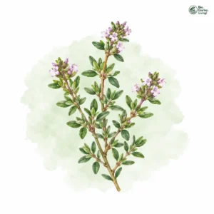Aquarellillustration von Thymian (Thymus vulgaris)