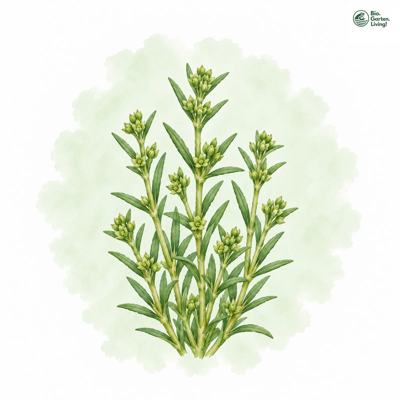 Aquarellzeichnung: Quirl-Knäuel (Scleranthus verticillatus)
