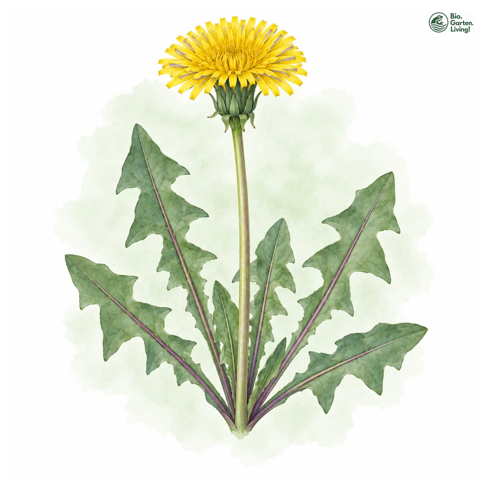 Aquarellzeichnung: Adam-Löwenzahn (Taraxacum adamii)