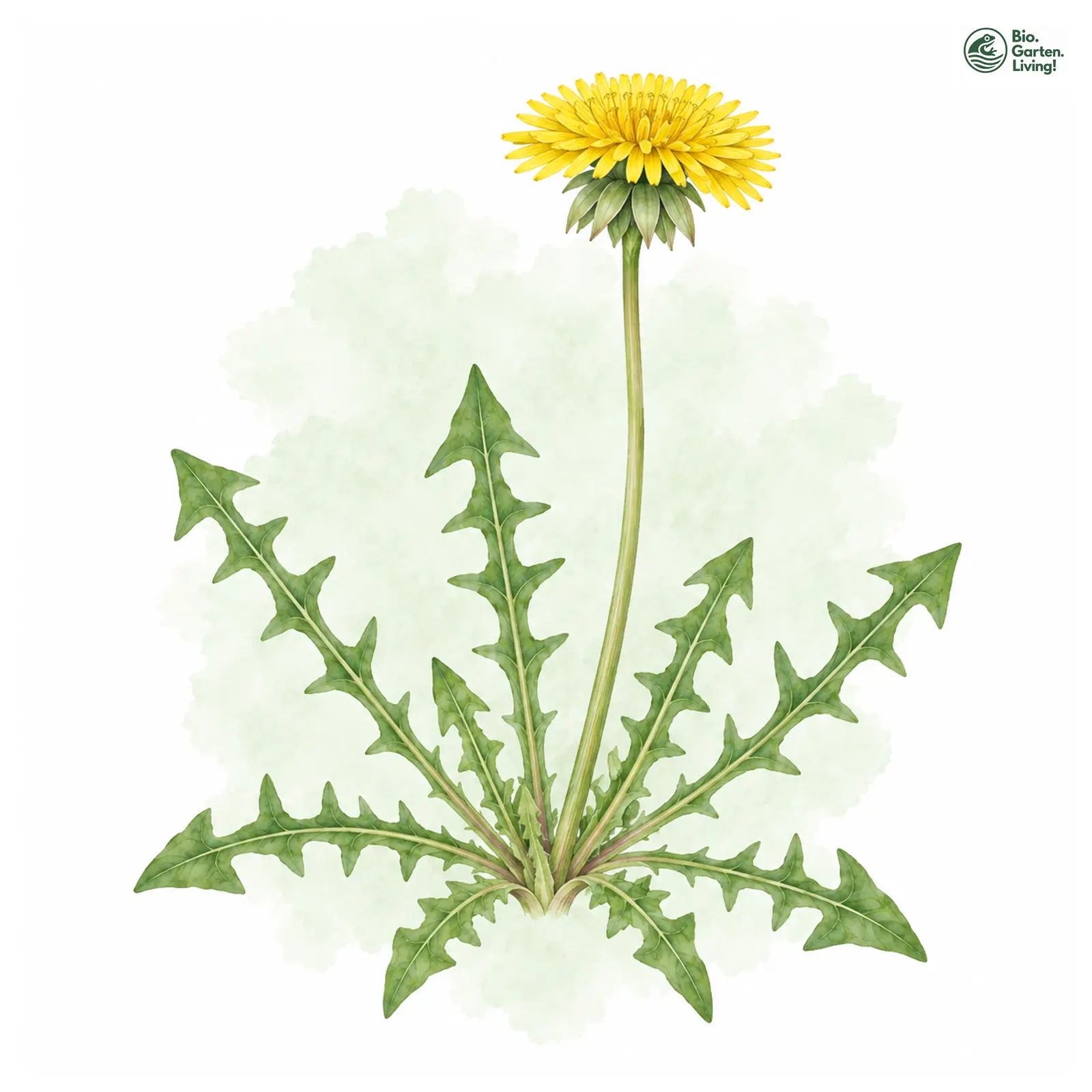 Aquarellzeichnung: Ankerblättriger Löwenzahn (Taraxacum ancoriferum)
