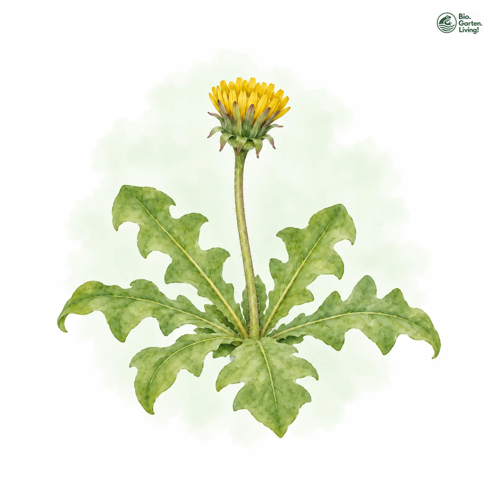 Aquarellzeichnung: Ooststrom-Löwenzahn (Taraxacum ooststroomii)