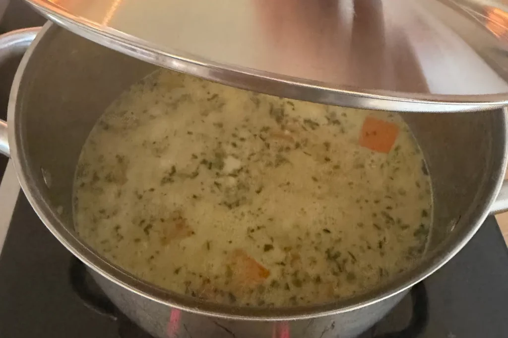 [kuerbissuppe-mit-kokosmilch-im-topf-koecheln.webp](/Users/janik/Documents/biogartenliving/Codex-Projektordner/bilder/kuerbissuppe/kuerbissuppe-mit-kokosmilch-im-topf-koecheln.webp) Kürbissuppe mit Kokosmilch köchelt mit aufgelegtem Deckel im Topf