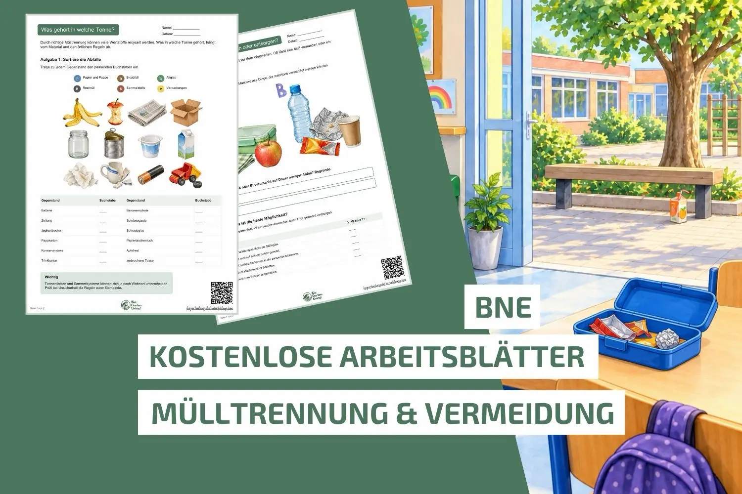 Mülltrennung in der Grundschule: Kostenlose Arbeitsblätter